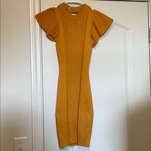 Form fitting Yellow Dress